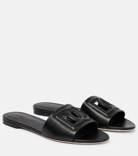 Dolce&Gabbana DG leather slides - Dolce&Gabbana - Modalova