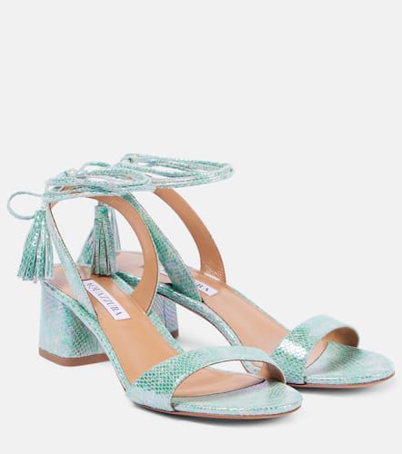 Sandalen Alu 50 aus Metallic-Leder - Aquazzura - Modalova