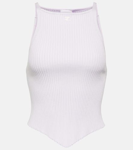 CourrÃ¨ges Logo ribbed-knit tank top - Courreges - Modalova