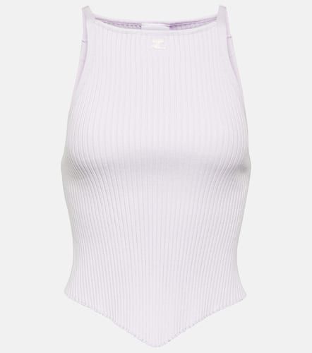 Courrèges Logo ribbed-knit tank top - Courreges - Modalova