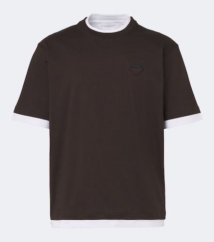 Prada Layered cotton jersey T-shirt - Prada - Modalova