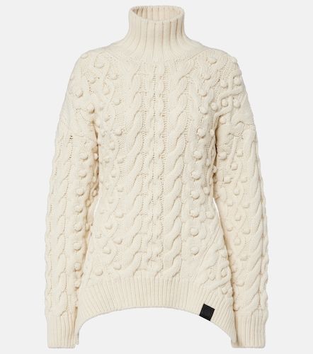 Cable-knit draped wool turtleneck sweater - Stella McCartney - Modalova