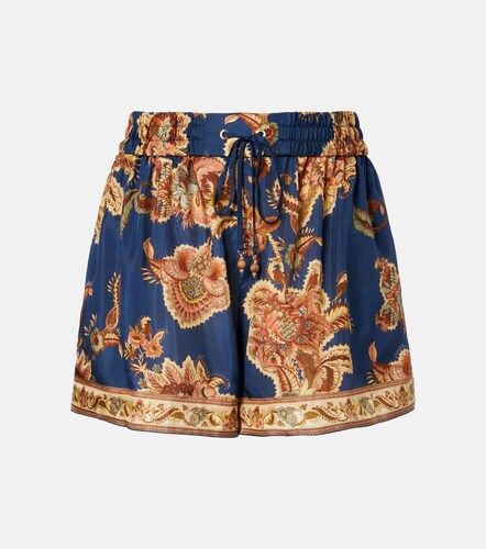 Shorts Aster de seda estampados - Zimmermann - Modalova