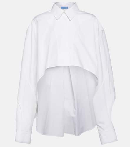 Camisa en popelín de algodón drapeada - Mugler - Modalova