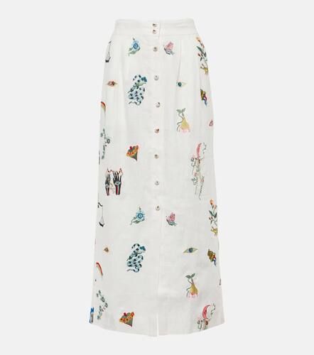 AlÃ©mais Atticus embroidered linen midi skirt - Alemais - Modalova