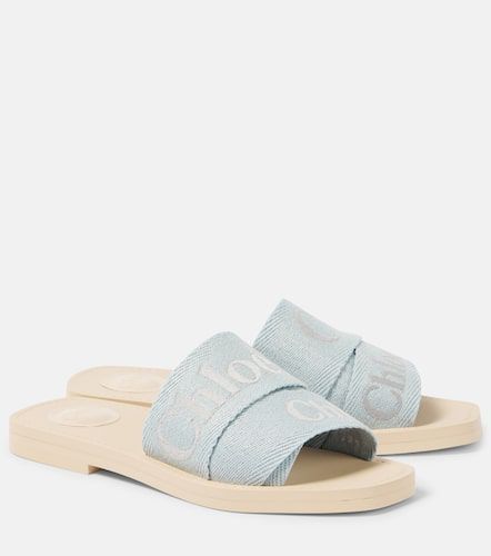 ChloÃ© Woody logo embroidered slides - Chloe - Modalova