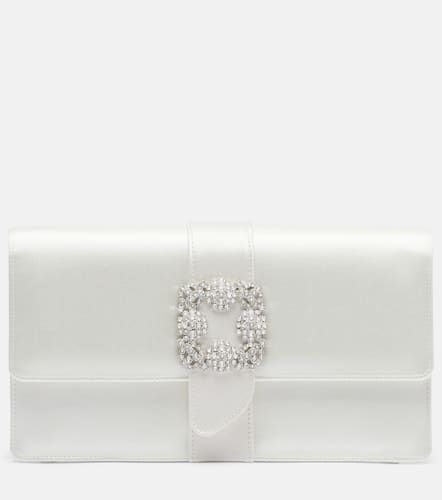 Capri embellished satin clutch - Manolo Blahnik - Modalova