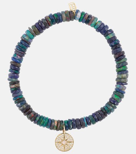 Starburst 14kt gold and opal beads bracelet with diamonds - Sydney Evan - Modalova