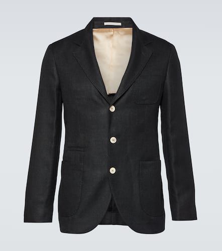 Blazer de lana, lino y seda - Brunello Cucinelli - Modalova