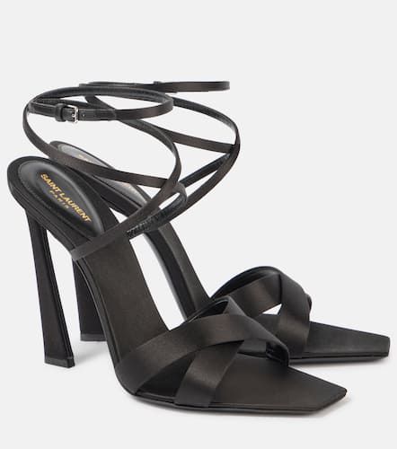 Corinne 110 satin crÃªpe sandals - Saint Laurent - Modalova