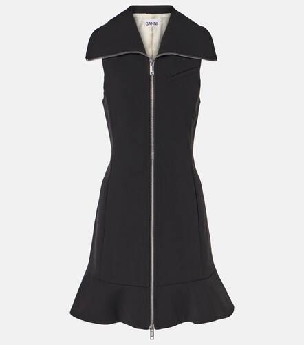 Ganni Zipped crÃªpe minidress - Ganni - Modalova