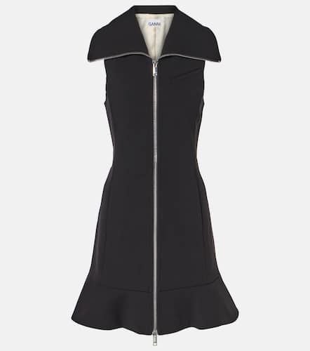 Ganni Zipped crÃªpe minidress - Ganni - Modalova