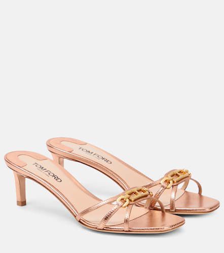 Sandalen Whitney aus Metallic-Leder - Tom Ford - Modalova