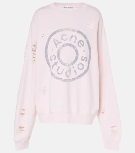 Sudadera de mezcla de algodón con rotos - Acne Studios - Modalova