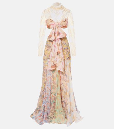 Eden Flounce floral lace-trimmed silk gown - Zimmermann - Modalova