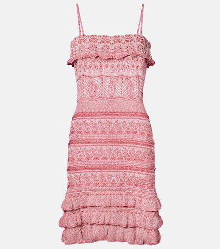 Crochet ruffled cotton minidress - Etro - Modalova