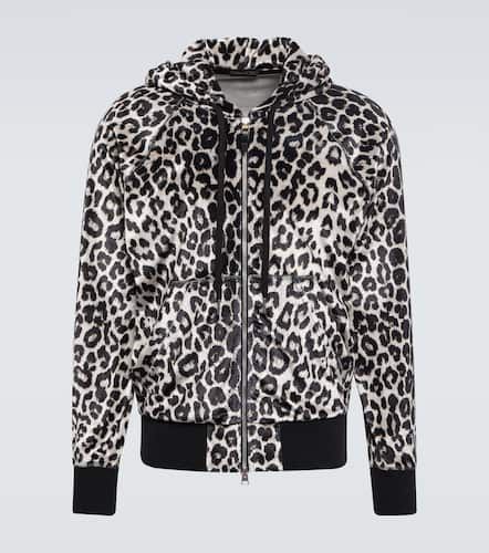 Leopard-print velour hoodie - Tom Ford - Modalova