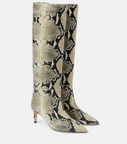 Stiletto 60 snake-effect leather knee-high boots - Paris Texas - Modalova