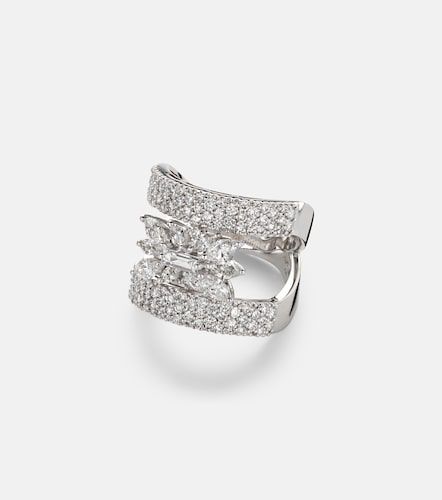Kt white gold ring with diamonds - Yeprem - Modalova