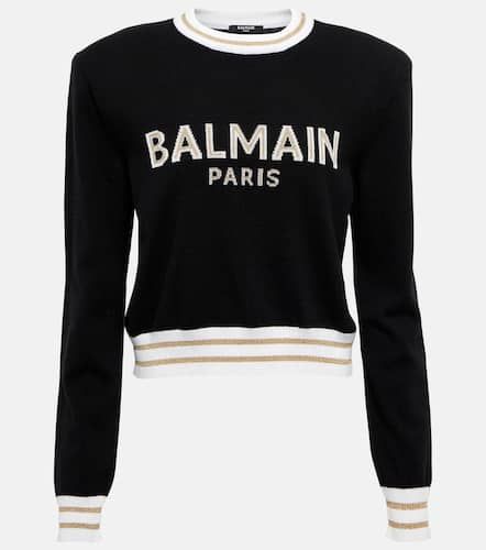 Jersey de lana y cachemir cropped - Balmain - Modalova