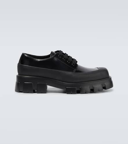 Prada Paneled leather Derby shoes - Prada - Modalova