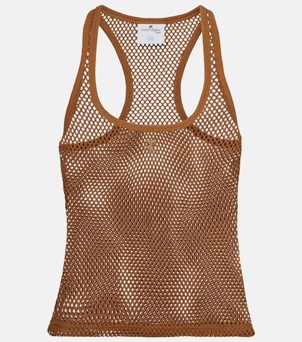 Scuba cotton mesh tank top - Courreges - Modalova