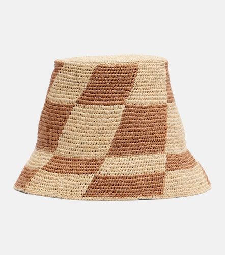 Alemais Checked raffia bucket hat - Alemais - Modalova