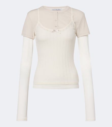 Acne Studios Top de jersey a capas - Acne Studios - Modalova