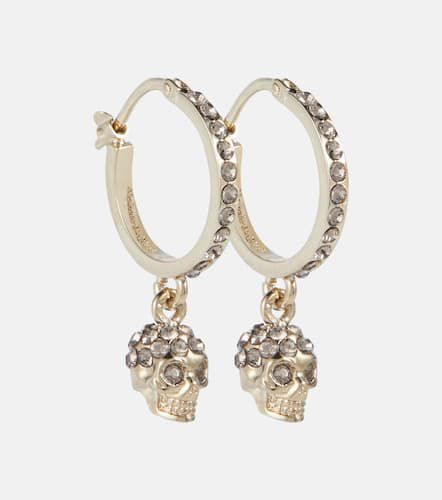 Skull embellished hoop earrings - Alexander McQueen - Modalova
