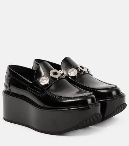 Embellished wedge leather loafers - Burberry - Modalova