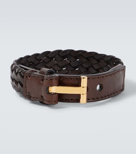 Bracciale T in pelle intrecciata - Tom Ford - Modalova