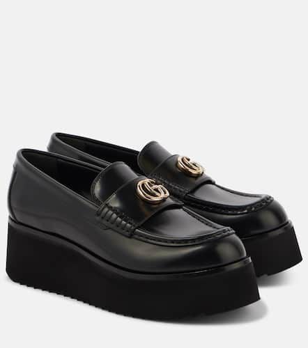 Mocassini Double G in pelle con platform - Gucci - Modalova