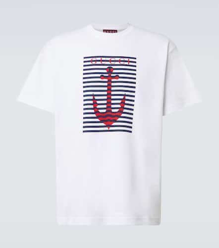 Logo printed cotton jersey T-shirt - Gucci - Modalova