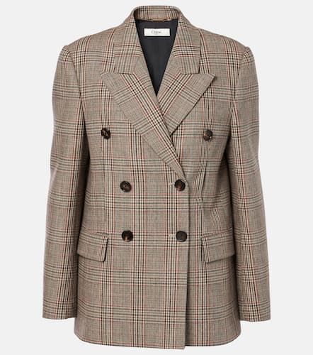 ChloÃ© Prince of Wales check wool-blend blazer - Chloe - Modalova