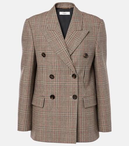 ChloÃ© Prince of Wales check wool-blend blazer - Chloe - Modalova