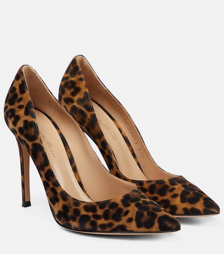 Gianvito 105 leopard-print suede pumps - Gianvito Rossi - Modalova