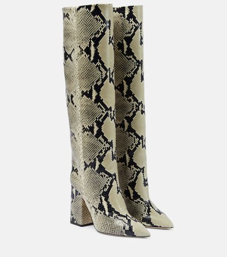 Anja snake-print leather knee-high boots - Paris Texas - Modalova