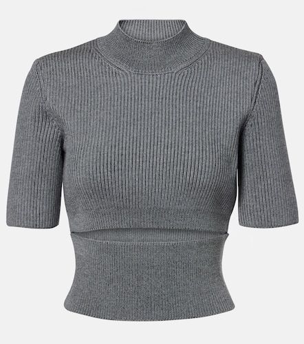 Ribbed-knit cutout wool-blend top - Alaia - Modalova