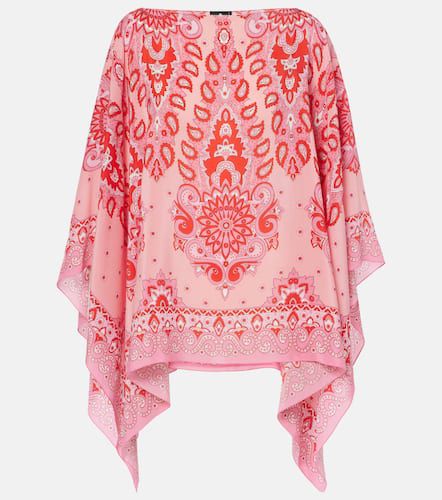 Etro Poncho in seta con stampa - Etro - Modalova