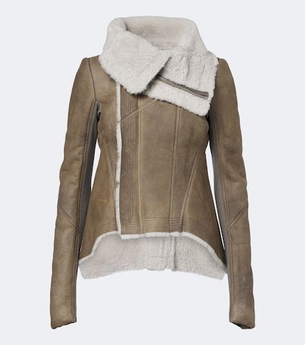 Naska shearling-lined leather jacket - Rick Owens - Modalova