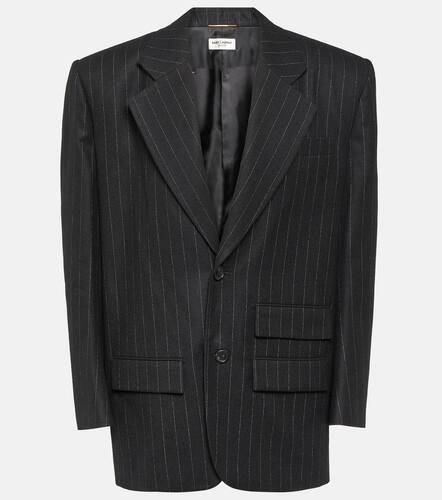 Pinstripe wool felt blazer - Saint Laurent - Modalova