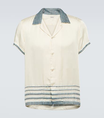 Camisa bowling de satén de seda bordada - Bode - Modalova