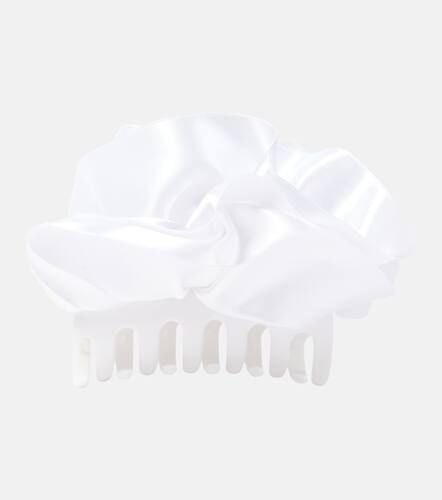 Ruffled silk-blend satin hair clip - Jennifer Behr - Modalova