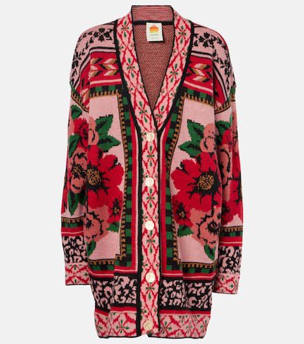 Cardigan Flower Tapestry con intarsio - Farm Rio - Modalova