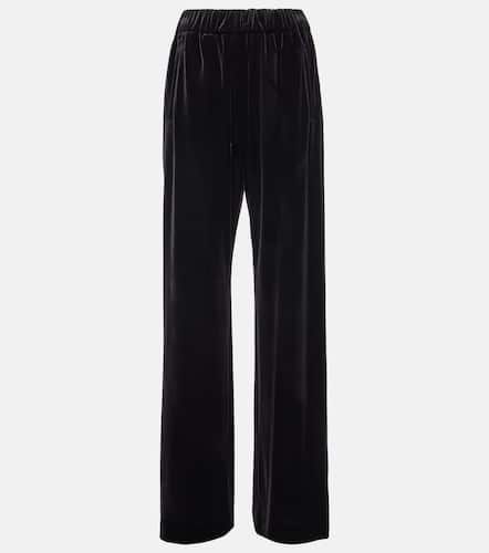 High-rise velvet wide-leg pants - Dolce&Gabbana - Modalova