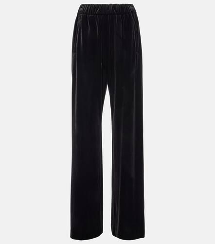 Pantalones anchos de terciopelo de tiro alto - Dolce&Gabbana - Modalova