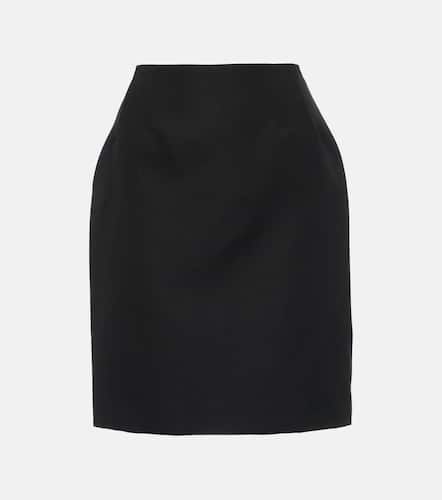 Wool grain de poudre miniskirt - Versace - Modalova