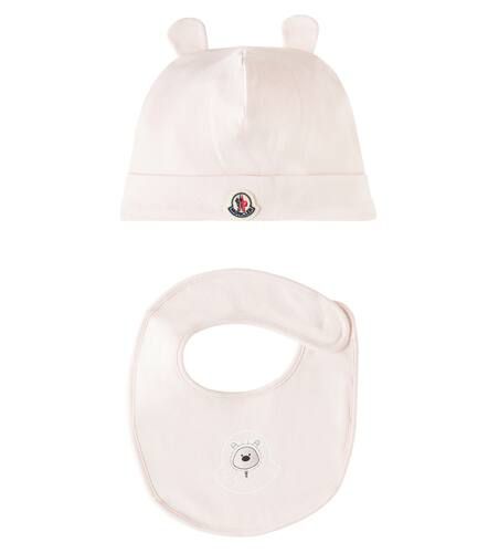 Baby - Cappello e bavaglino in cotone - Moncler Enfant - Modalova