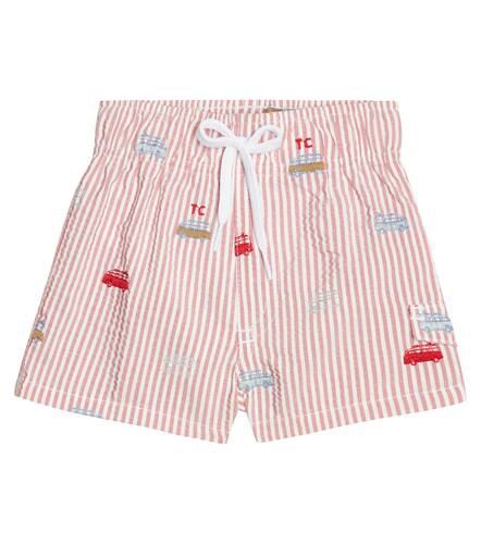 Baby - Shorts da mare a righe con ricamo - Tartine et Chocolat - Modalova