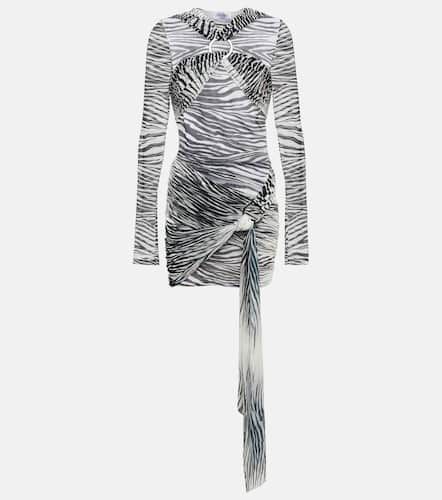 Fran zebra-print tulle minidress - The Attico - Modalova